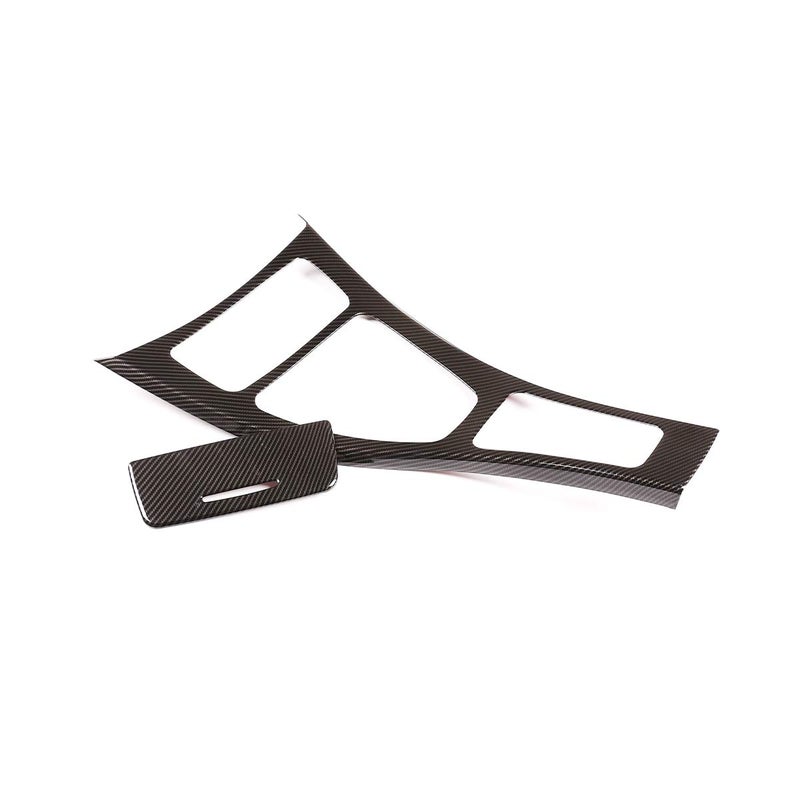 CHEYA ABS Carbon Fiber Center Console Gear Shift Frame Car Accessories for BMW E90 E92 2005-2012 3 Series Left Hand Drive (Carbon Fiber) - Image 3
